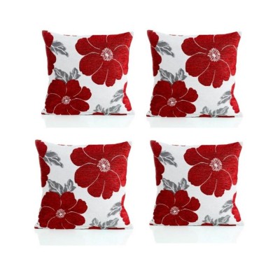 подаръци,и,играчки,alan,symonds,poppy,chenille,cushion,set,of,4,red