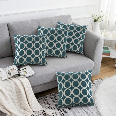 подаръци,и,играчки,alan,symonds,geometric,o,chenille,cushion,set,of,4,teal
