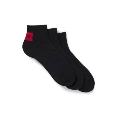 чорапи,hugo,3,pack,of,logo,ankle,socks,black
