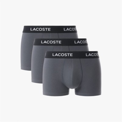 боксерки,мъжко,бельо,lacoste,3,pack,stretch,cotton,trunks,grey