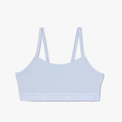 бюстие,lacoste,stretch,cotton,logo,band,bralette,blue