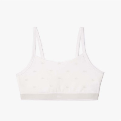 бюстие,бельо,за,училище,lacoste,stretch,cotton,bralette,white