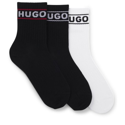 дамски,чорапи,hugo,3p,qsrib,sporty,cc,w,10260645,white,black