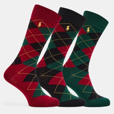 чорапи,чорапи,на,разпродажба,всички,чорапи,аксесоари,на,разпродажба,мъжки,чорапи,polo,ralph,lauren,3,pack,argyle,crew,socks,green,red,black