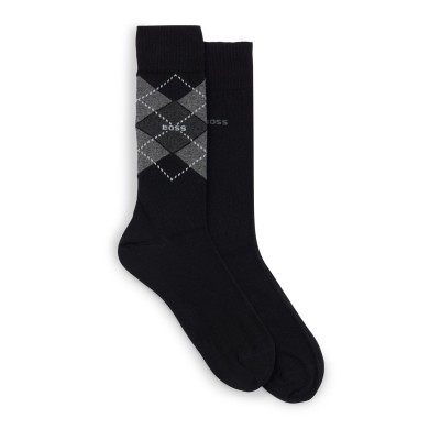 мъжки,чорапи,boss,boss,2p,rs,argyle,cc,10244703,01,black,001