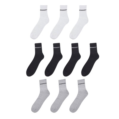 чорапи,мъжки,чорапи,дамски,чорапи,donnay,10,pack,quarter,socks,plus,size,12,multi,asst
