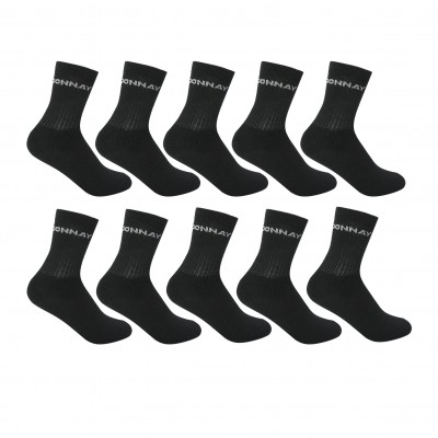 чорапи,мъжки,чорапи,дамски,чорапи,donnay,10,pack,quarter,socks,plus,size,12,black