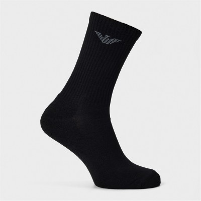 чорапи,мъжки,чорапи,emporio,armani,men's,crew,socks,black,mc061