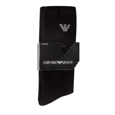 чорапи,мъжки,чорапи,emporio,armani,3,pack,crew,logo,socks,black,00020