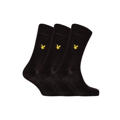 чорапи,мъжки,чорапи,lyle,and,scott,3,pack,angus,socks,black,5003