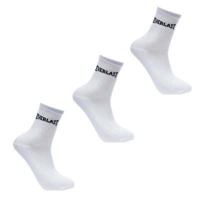 юношески,чорапи,чорапи,за,училище,мъжки,чорапи,everlast,3,pack,crew,socks,junior,white