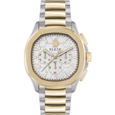 часовник,часовници,philipp,plein,mens,philipp,plein,plein,philipp,44,mm,watch,silver,and,two,tone,gold