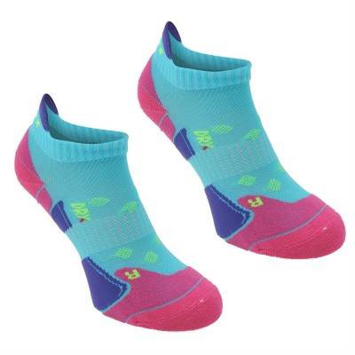 дамски,чорапи,дамски,чорапогащи,и,клинове,karrimor,2,pack,running,socks,ladies,turquoise,fusch