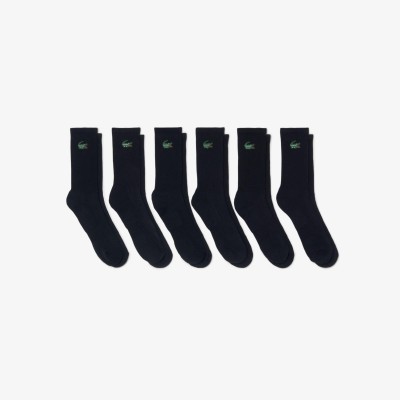 чорапи,за,училище,мъжки,чорапи,lacoste,6pk,sportcrw,sn00,black,031