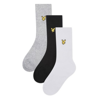 чорапи,детски,аксесоари,lyle,and,scott,lyle,3pk,socks,jn00,gry,wht,blk