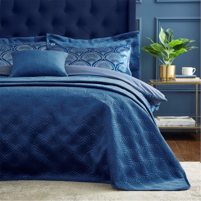 спално,бельо,и,комплекти,catherine,lansfield,deco,pearl,quilted,quilted,bedspread,navy,blue