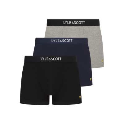 боксерки,мъжко,лятно,бельо,аксесоари,на,разпродажба,мъжко,бельо,lyle,and,scott,men's,devon,boxers,black,grey,blue