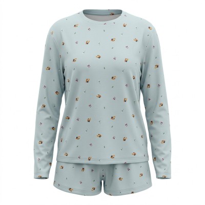 комплект,дамски,пижами,linea,ls,t,short,set,ld64,blue,ditsy