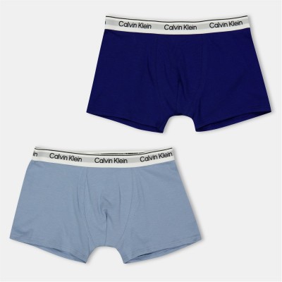 боксерки,детско,бельо,calvin,klein,calvin,klein,2pk,trunk,denim,blue,0sv
