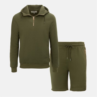 мъжки,екип,мъжки,горнища,размер+,firetrap,hood,shirt,and,short,set,mens,amy,green