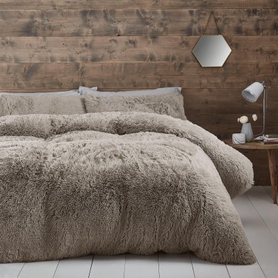аксесоари,на,разпродажба,catherine,lansfield,cuddly,deep,pile,faux,fur,duvet,cover,set,natural