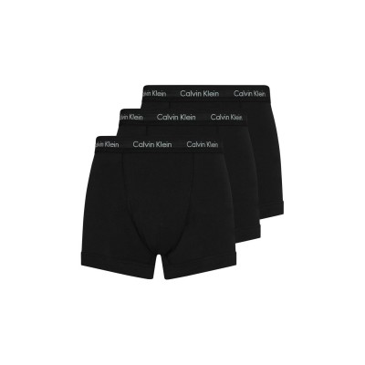 боксерки,мъжко,бельо,calvin,klein,pack,cotton,stretch,trunks,black,black