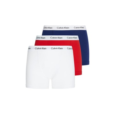 боксерки,мъжко,бельо,calvin,klein,pack,cotton,stretch,trunks,navy,white,red