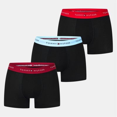 боксерки,мъжко,лятно,бельо,мъжко,бельо,tommy,hilfiger,3,pack,signature,boxer,shorts,red,red,blu