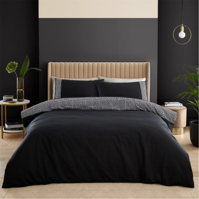 спално,бельо,и,комплекти,catherine,lansfield,greek,key,reversible,duvet,cover,set,black