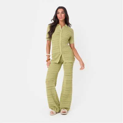панталони,дамски,топове,дамски,облекла,размер,i,saw,it,first,crochet,shirt,and,pant,set,green