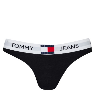 слипове,дамско,бельо,tommy,hilfiger,women's,thong,briefs,black