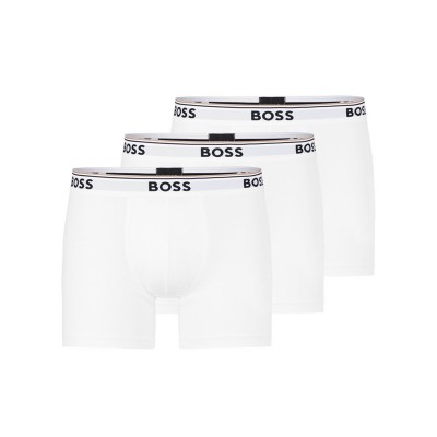 боксерки,мъжко,бельо,boss,3,pack,boxer,shorts,white,100