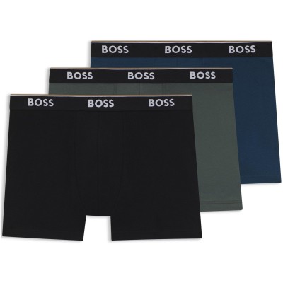 боксерки,мъжко,бельо,boss,bodywear,3,pack,boxer,briefs,with,logo,detail,gry,blk,blu,969