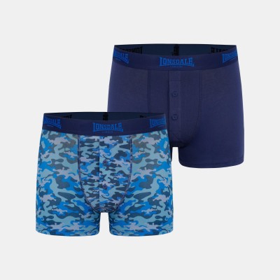 мъжки,боксерки,мъжко,бельо,lonsdale,2,pack,boxer,shorts,mens,blue,camo