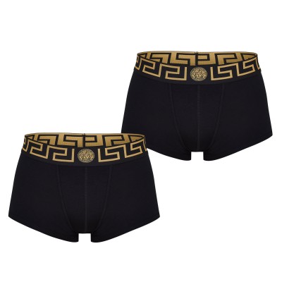 боксерки,versace,icon,two,pack,greca,waistband,trunks,black,a80g