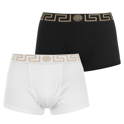 боксерки,versace,icon,two,pack,greca,waistband,trunks,black,wht,a83k