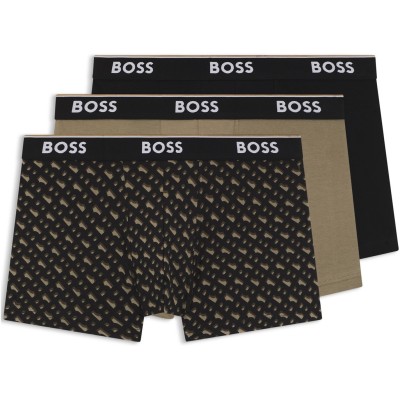 боксерки,мъжко,бельо,boss,trunk,3,pack,blk,brown,246