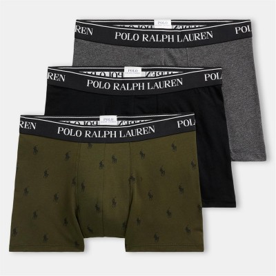 боксерки,всички,коледни,подаръци,мъжко,бельо,polo,ralph,lauren,men's,3,pack,cotton,trunks,blk,aop,gry