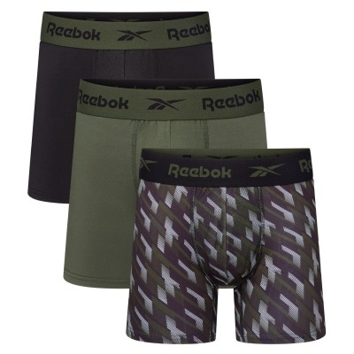 боксерки,мъжко,бельо,reebok,mens,3,pack,sports,trunks,nikhill,blk,grn