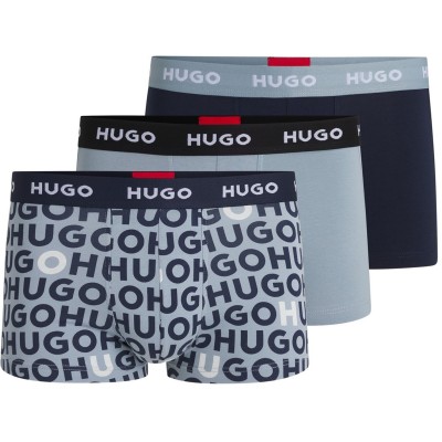 боксерки,аксесоари,на,разпродажба,мъжко,бельо,hugo,men's,3,pack,trunks,blue,984