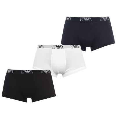 боксерки,emporio,armani,3,pack,monogram,logo,trunks,blk,nvy,wh56110