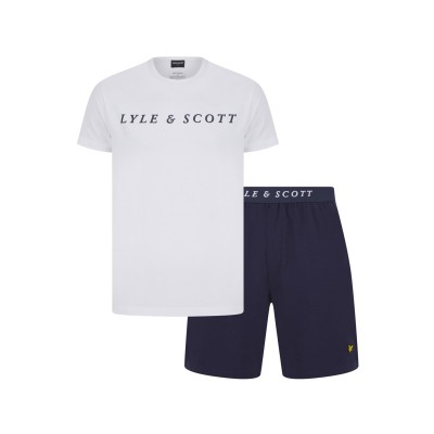 комплект,мъжки,пижами,lyle,and,scott,tee,shrt,pj,set,sn99,white,peacoat