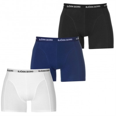 боксерки,мъжко,лятно,бельо,аксесоари,на,разпродажба,bjorn,borg,3,pack,solid,boxer,shorts,blk,wht,nvy