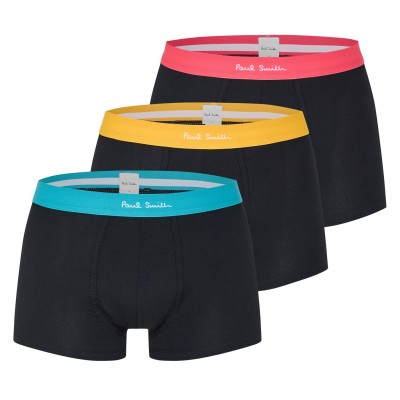 боксерки,мъжко,бельо,paul,smith,mens,3,pack,classic,trunks,black