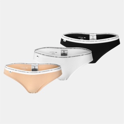 слипове,аксесоари,на,разпродажба,дамски,пижами,дамско,бельо,lacoste,pack,briefs,biscuit,wht,blk
