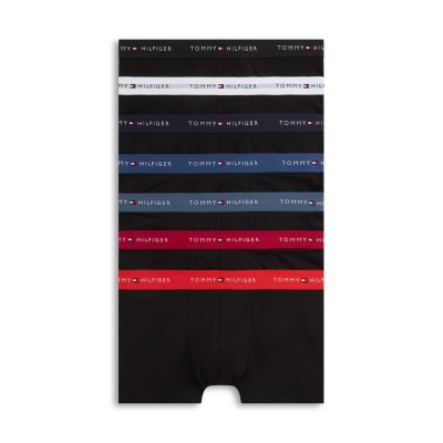 боксерки,мъжко,лятно,бельо,мъжко,бельо,tommy,hilfiger,mens,7,pack,signature,repeat,logo,waistband,trunks,bk,rd,se,sk,bl