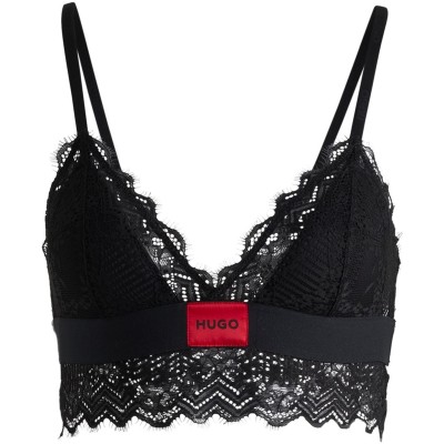 hugo,lace,triangle,padded,bralette,black