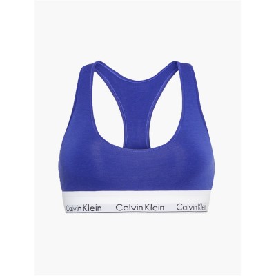 бюстие,дамско,бельо,calvin,klein,modern,cotton,logo,bralette,spectrum,blue