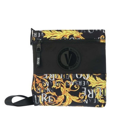 всички,чанти,versace,gold,logo,crossbody,bag,black,gold
