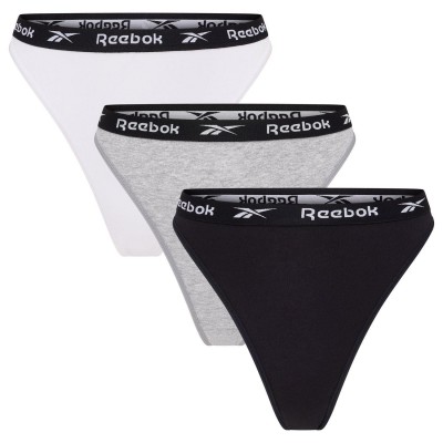 дамско,бельо,reebok,3,pack,womens,thong,lotty,blck,whit,gry
